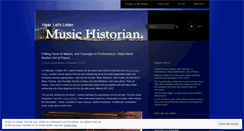 Desktop Screenshot of musichistorian.net